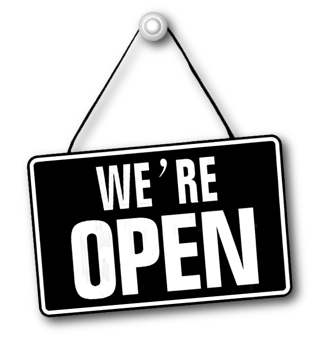 We're Open